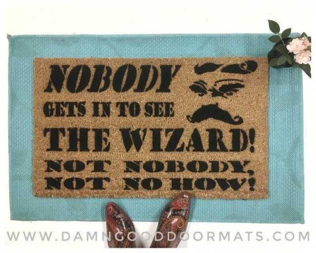 Nobody No How - Wizard Of Oz L. Frank Baum Quote Literature Lover Welcome Go Away Doormat Doormatt New House Gift Dorothy Wicked - image 1