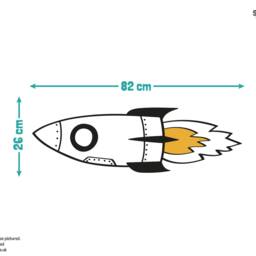 Rocket & Stars Wall Sticker Pack, Space Stickers, Stickers For Walls, Themed Room, Decor - thumbnail 3