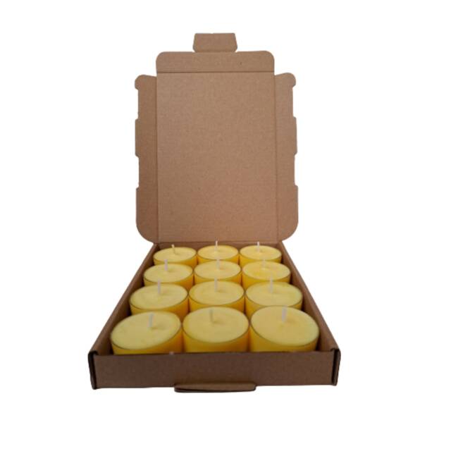 Monkey Farts Banana Scented Tea Light Candles, 12 Per Box Made With Soy Wax - image 1