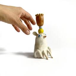 Decorative Candle Holder, Unique Table Decor, Wedding Gift, Nursery Room Figural Animal Lover Office Decor - thumbnail 1