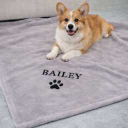 Custom Dog Blanket With Name - Personalized Pet Soft Fleece Puppy Throw - thumbnail 3