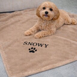 Custom Dog Blanket With Name - Personalized Pet Soft Fleece Puppy Throw - thumbnail 2