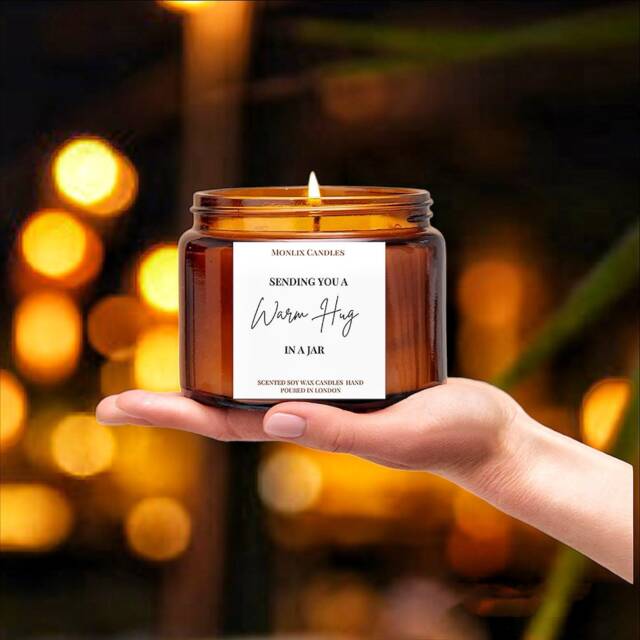 Warm Hugs Candle, Thinking Of You Candle, Missing Gift, Friendship Gift, Comfort Gift, Courage Gift, Sending A Hug, Comfort Gift, Gift For Her - image 1