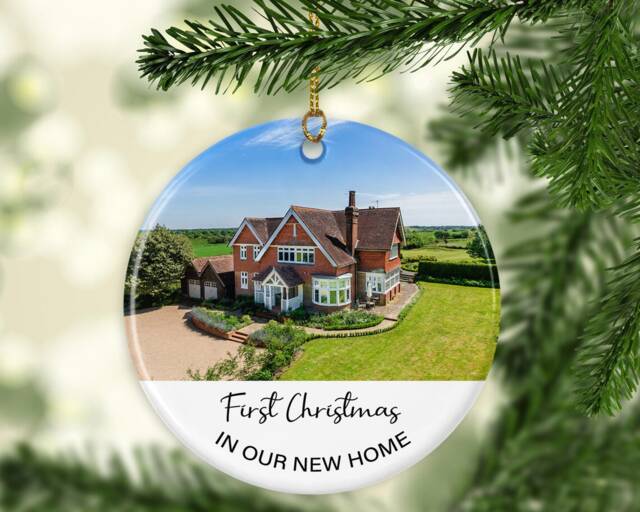 Personalised New Home Christmas Ornament Photo Keepsake - image 1