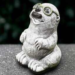 Garden Father Mole Statue Concrete Animal Sculpture Outdoor Wildlife Ornament Mole Lover Gift Handmade Art Lawn Decoration - thumbnail 1