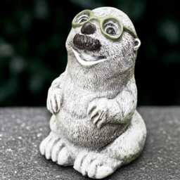 Garden Father Mole Statue Concrete Animal Sculpture Outdoor Wildlife Ornament Mole Lover Gift Handmade Art Lawn Decoration - thumbnail 3