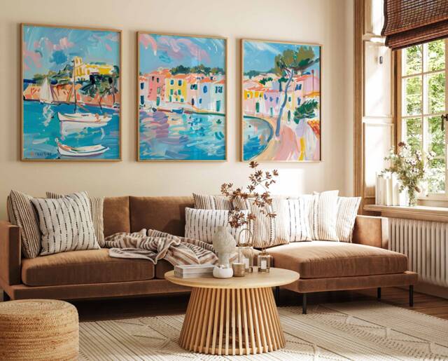 Set Of 3 Menorca Travel Prints, Posters, Tropical Decor, Botanical Art, Spanish Wall Gift, Gift - image 1