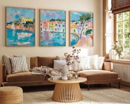 Set Of 3 Menorca Travel Prints, Posters, Tropical Decor, Botanical Art, Spanish Wall Gift, Gift - thumbnail 1