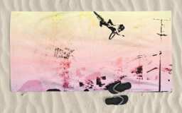 Mountain Bike Beach Towel Cycling Art Gift - 70x35 In - thumbnail 1