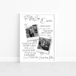 Personalised Photo Collage Print Love Poem Gift, Romantic Keepsake For Him/Her, Picture Gift - thumbnail 3