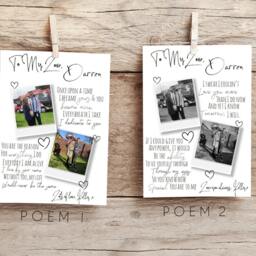 Personalised Photo Collage Print Love Poem Gift, Romantic Keepsake For Him/Her, Picture Gift - thumbnail 2