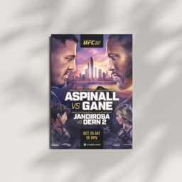 Ufc 321 Fight Poster Aspinall Vs Gane, Jandiroba Dern - Mma Wall Art - thumbnail 3