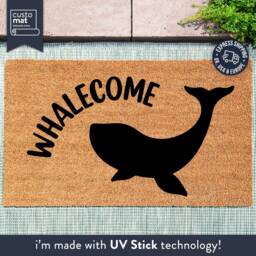 Doormat Whalecome - Funny Whale Welcome Mat New Home Gift For Animal Lover Him Boyfriend Custom Ocean - thumbnail 2