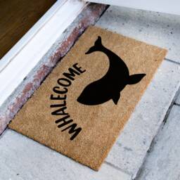 Doormat Whalecome - Funny Whale Welcome Mat New Home Gift For Animal Lover Him Boyfriend Custom Ocean - thumbnail 4