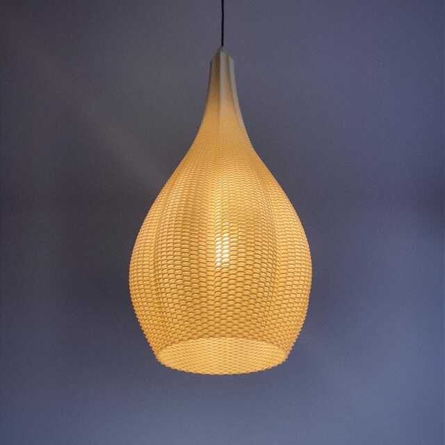 Luana Pendant Lamp, Modern Ripple Mesh Contemporary 3D Printed Lighting - image 1