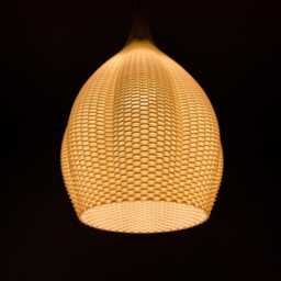 Luana Pendant Lamp, Modern Ripple Mesh Contemporary 3D Printed Lighting - thumbnail 4