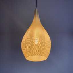 Luana Pendant Lamp, Modern Ripple Mesh Contemporary 3D Printed Lighting - thumbnail 1