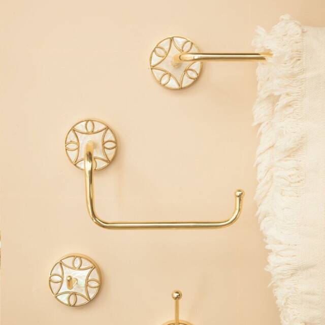 Wall Mounted Toilet Paper Holder, Bathroom Holders, Rack Tissue Storage, Brass Gold Holder, Gift - image 1