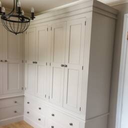 Wardrobe - Corner Wardrobe 8 Door Drawer Fluted Style - thumbnail 3