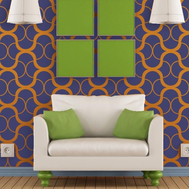 Large Modern Wall Stencil Geometric Pattern For Easy Diy Home Decor - image 1