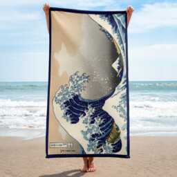 Beach Towel, Hokusai Japanese Art - thumbnail 2