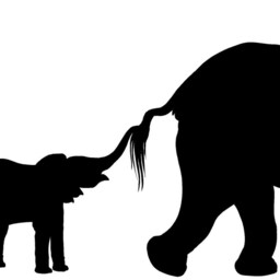 Elephants Wall Decal, Safari Decor, Nursery Jungle Design, Elephant Wildlife Silhouette, African Themed Art - thumbnail 2