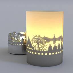 Karlsruhe Skyline Tea Light - City Silhouette Gift Tube - thumbnail 3
