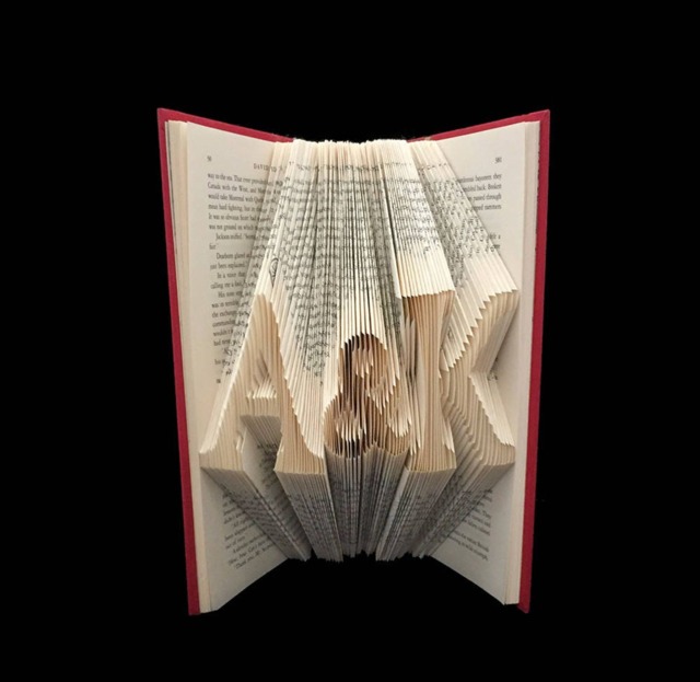 A & K 2 Letters With Symbol Anniversary Gift Lovers Personalized Folded Book Art Sculpture - image 1