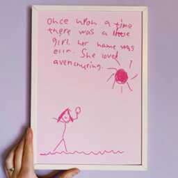 Childrens Drawing Art Print - Colourful Children's Artwork Personalised Gift Unframed - thumbnail 3