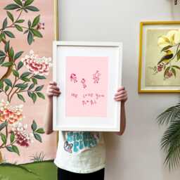 Childrens Drawing Art Print - Colourful Children's Artwork Personalised Gift Unframed - thumbnail 1