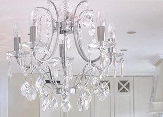 Crystal Drops, Replacements Or Spare Parts For Chandelier By Venini, Maria Theresa, in Murano Glass, Swarovski Crystal Bohemia, Transparent