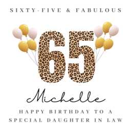 Personalised Daughter in Law 65Th Birthday Candle Gift Card Law 65 B - thumbnail 4