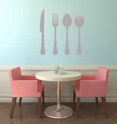 Kitchen Cutlery Wall Decal Sticker Kitchen Decorative Mural