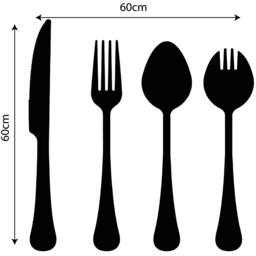 Kitchen Cutlery Wall Decal Sticker Kitchen Decorative Mural - thumbnail 2