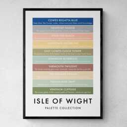 Isle Of Wight Funny Colour Palette Print, Poster Wall Art - thumbnail 1