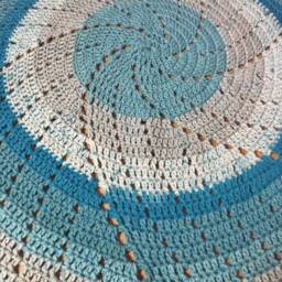 Round Striped Baby Blanket - thumbnail 2