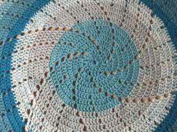 Round Striped Baby Blanket