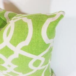 Green Decorative Pillow Covers -Green Trellis Pillow. Size 12 X 24 Lumbar - thumbnail 3