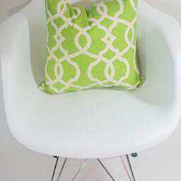 Green Decorative Pillow Covers -Green Trellis Pillow. Size 12 X 24 Lumbar - thumbnail 4