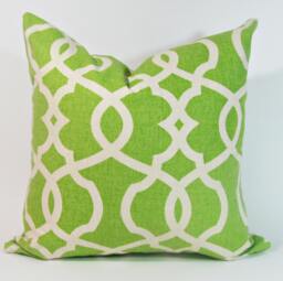 Green Decorative Pillow Covers -Green Trellis Pillow. Size 12 X 24 Lumbar - thumbnail 1