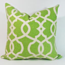 Green Decorative Pillow Covers -Green Trellis Pillow. Size 12 X 24 Lumbar - thumbnail 2