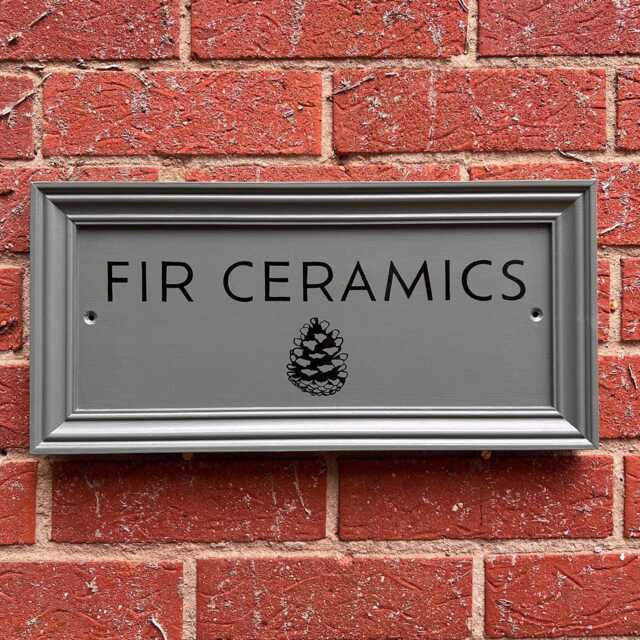 Hand Painted House Name Sign, Farrow & Ball Green Smoke - image 1