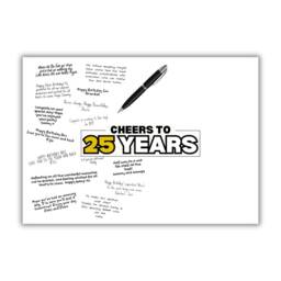 25Th Birthday Signature Poster Milestone Guest Book Alternative A3 - thumbnail 3