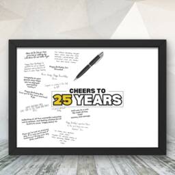 25Th Birthday Signature Poster Milestone Guest Book Alternative A3 - thumbnail 1
