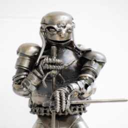 Turtle Boy Scrap Metal Sculpture, Handmade Recycled Steel Art, Unique Anniversary Gift For Him - thumbnail 4