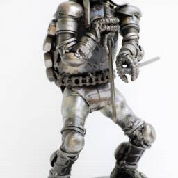 Turtle Boy Scrap Metal Sculpture, Handmade Recycled Steel Art, Unique Anniversary Gift For Him - thumbnail 2