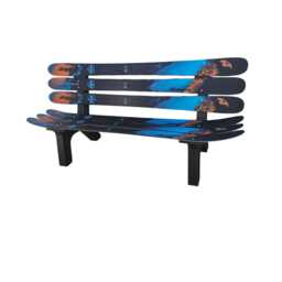 Nordica Enforcer Ski Bench Recycled Snow Skis, Outdoor Seating - thumbnail 2