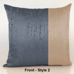 Grayish Blue & Beige Sand Color Block Decorative Throw Pillow Covers, Cushion Embroidery Covers, Geometric Pattern