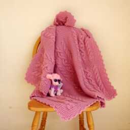 Baby Blanket, Crochet Kids Knit Newborn Plaid Pram Blanket, Car Gift, Shower Blanket - thumbnail 4