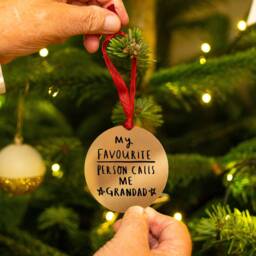 My Favourite People Call Me Grandad/Grandpa - Christmas Tree Decoration - thumbnail 3